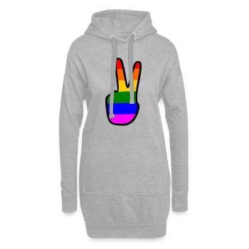 Lgbt - Hoodie-Kleid - Grau meliert - Vorne