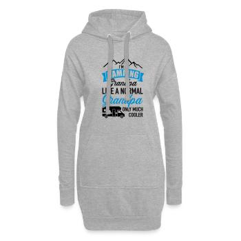 Campeur - Sweat-shirt à capuche long Femme - gris chiné - Devant