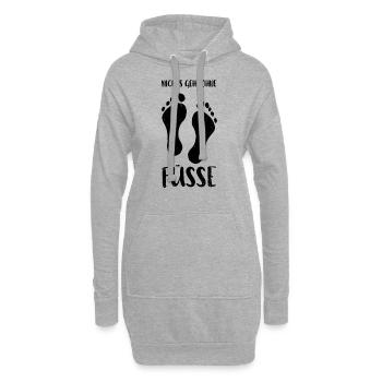 Fußpflege Pediküre Podologe Nagelstudio Geschenk - Hoodie-Kleid - Grau meliert - Vorne