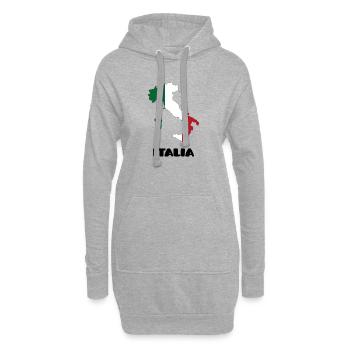 Italia - Sweat-shirt à capuche long Femme - gris chiné - Devant