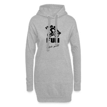 Fahrrad Fun Radfahrer Rad Sport Freizeit Geschenk - Hoodie-Kleid - Grau meliert - Vorne