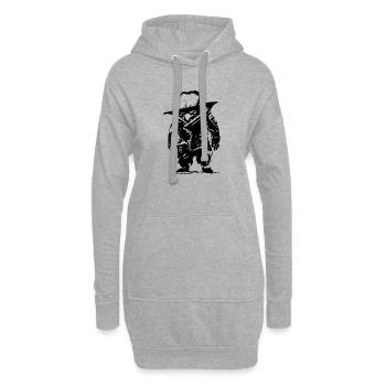 Gärtner im Regen - Hoodie-Kleid - Grau meliert - Vorne