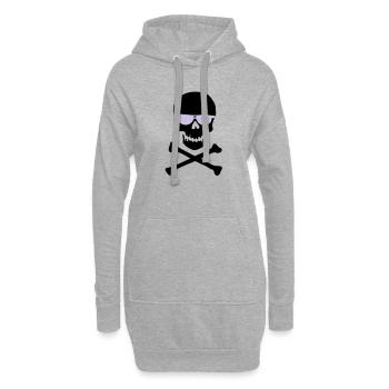 Violette Minimal Sonnenbrillen-Silhouette - Hoodie-Kleid - Grau meliert - Vorne