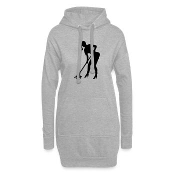 putzfrau arbeit sauberkeit - Hoodie-Kleid - Grau meliert - Vorne