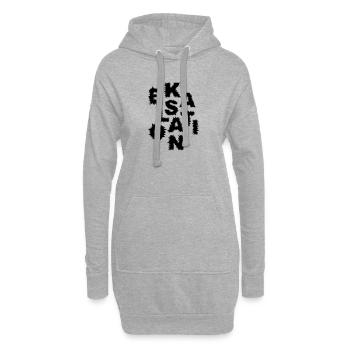 Die reinste Eskalation. Party bis zum Umfallen. - Hoodie-Kleid - Grau meliert - Vorne