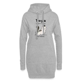 Funny Yoga Kitty Cat Mom Humor T Shirt - Hoodie-Kleid - Grau meliert - Vorne