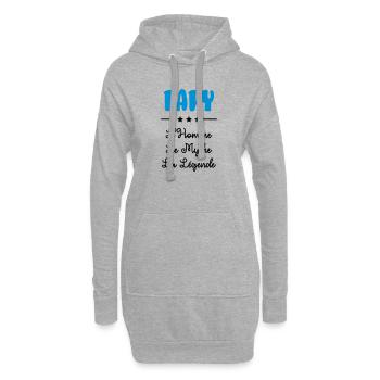 Papy Papi Grand-Père Retraite famille - Sweat-shirt à capuche long Femme - gris chiné - Devant
