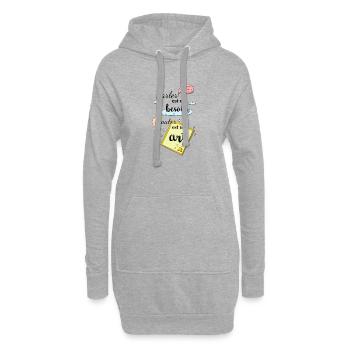 Ecouter est un art - Sweat-shirt à capuche long Femme - gris chiné - Devant