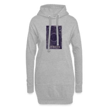 Verseau Constellation Anneau Ciel Nocturne - Sweat-shirt à capuche long Femme - gris chiné - Devant