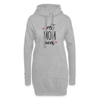 Beste Mutter aller Zeiten - Hoodie-Kleid - Grau meliert - Vorne
