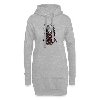 Halloween Monster - Hoodie-Kleid - Grau meliert - Vorne