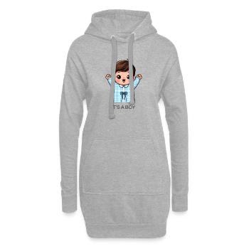 IT S A BOY - Hoodie-Kleid - Grau meliert - Vorne