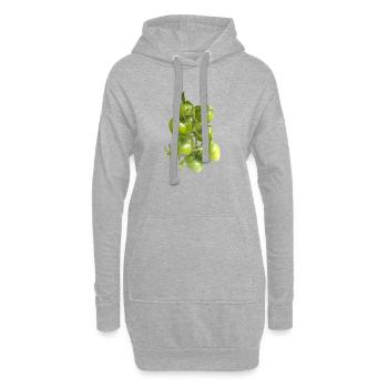 Grüne Tomaten am Weinstock - Hoodie-Kleid - Grau meliert - Vorne