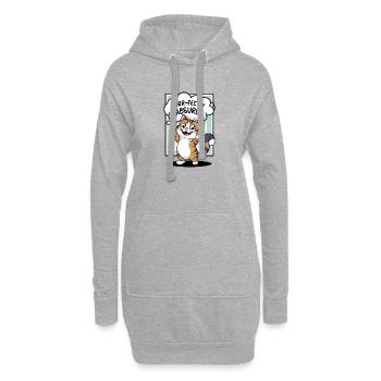 Chat - Ronronnement parfaitement absurde ! - Sweat-shirt à capuche long Femme - gris chiné - Devant