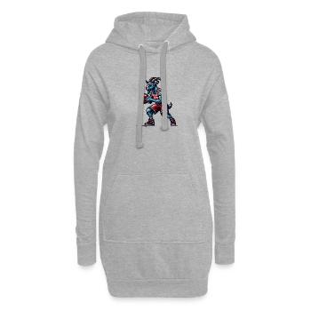 Ziege Basketball Teufel Sportler Team - Hoodie-Kleid - Grau meliert - Vorne
