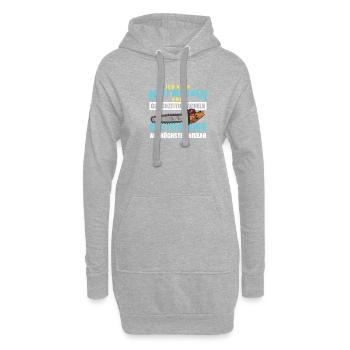 Holz Multitasking Forstwirt Kettensäge Motorsäge - Hoodie-Kleid - Grau meliert - Vorne