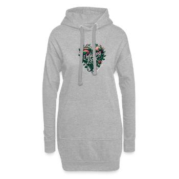 Unerschütterliche Liebe Jeremia 31:3 Botanisches - Hoodie-Kleid - Grau meliert - Vorne