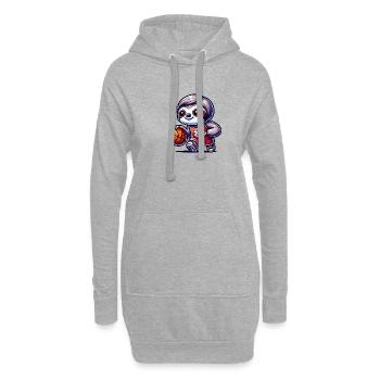 Niedlicher Faultier Basketballspieler - Hoodie-Kleid - Grau meliert - Vorne