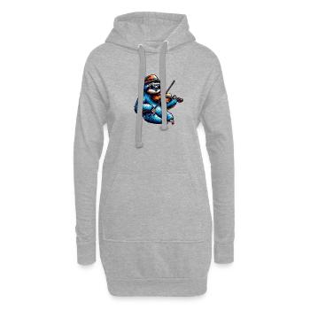 Cool paresseux Violoniste Musique classique - Sweat-shirt à capuche long Femme - gris chiné - Devant