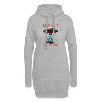 LUSTIGE RETRO UFO INVASION BEAM ME UP ICH HABE STIL - Hoodie-Kleid - Grau meliert - Vorne