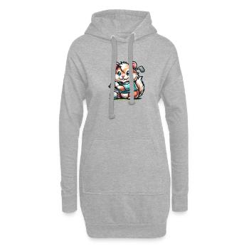 Drôle de golfeur Saint-Bernard pour les golfeurs cool - Sweat-shirt à capuche long Femme - gris chiné - Devant