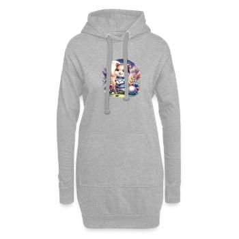 Lustiger Hamster Golfer Golfing Spaß - Hoodie-Kleid - Grau meliert - Vorne