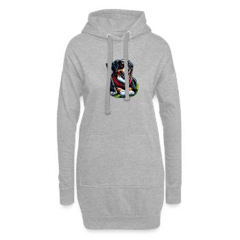 Bouvier bernois Jouer au golf Golf - Sweat-shirt à capuche long Femme - gris chiné - Devant