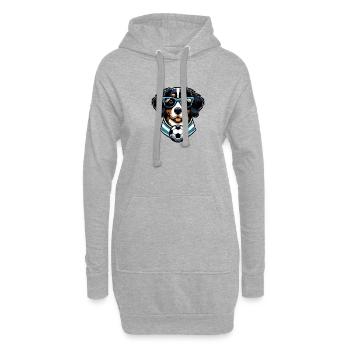 Berner Sennenhund Fußballspieler Champion Fan - Hoodie-Kleid - Grau meliert - Vorne