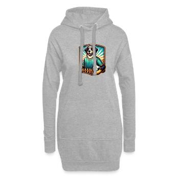 Berner Sennenhund Fußball Spieler Champion Fan - Hoodie-Kleid - Grau meliert - Vorne