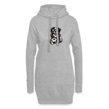 Bernhadin Joueur de football Champion Fan - Sweat-shirt à capuche long Femme - gris chiné - Devant