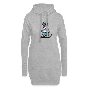 Drôle de golfeur loutre Sports de golf - Sweat-shirt à capuche long Femme - gris chiné - Devant