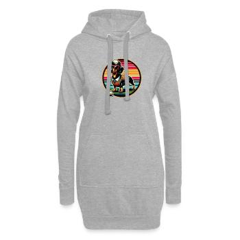 Dachshund Golfer Lustig Wiener Hund Golf - Hoodie-Kleid - Grau meliert - Vorne