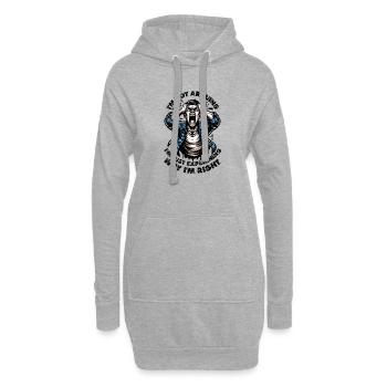 Je ne discute pas, j’explique juste pourquoi j’ai raison - Sweat-shirt à capuche long Femme - gris chiné - Devant