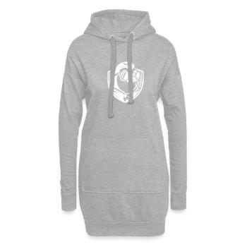 Pinguin Fußballspieler Silhouette Design - Hoodie-Kleid - Grau meliert - Vorne