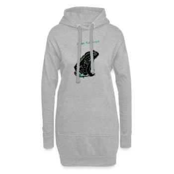Crapaud d’Halloween - Sweat-shirt à capuche long Femme - gris chiné - Devant