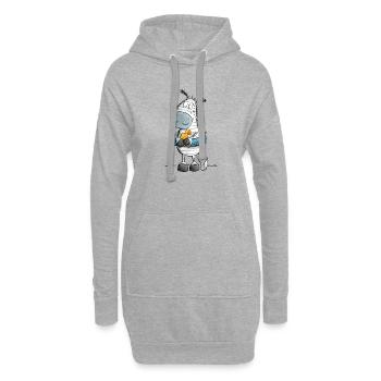 Flotteur de plage d’été Zebra - Sweat-shirt à capuche long Femme - gris chiné - Devant