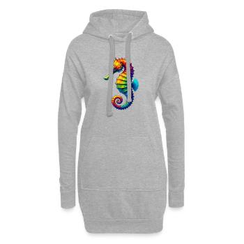 Seepferdchen - Hoodie-Kleid - Grau meliert - Vorne