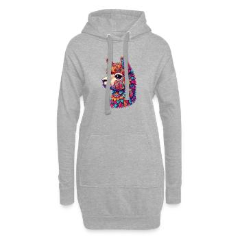 Alpaga - Sweat-shirt à capuche long Femme - gris chiné - Devant