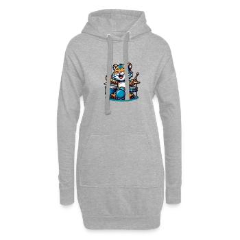 Global - Plantilla Negra sin Japón - Sudadera vestido con capucha - gris jaspeado - delante