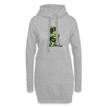 Drôle de conception de joueur de golf Pickle - Sweat-shirt à capuche long Femme - gris chiné - Devant