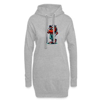 Drôle de tomate de golf avec des lunettes de soleil cool et - Sweat-shirt à capuche long Femme - gris chiné - Devant