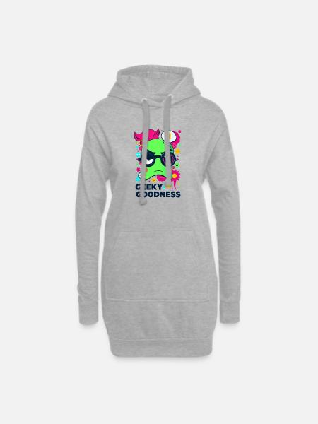 Geeky Goodness - Sweat-shirt à capuche long Femme - gris chiné