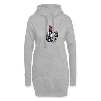 Maître de karaté à âne Arts martiaux pour les amoureux des animaux - Sweat-shirt à capuche long Femme - gris chiné - Devant