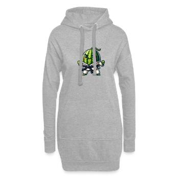 Karaté Pastèque Maître Arts Martiaux - Sweat-shirt à capuche long Femme - gris chiné - Devant