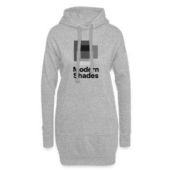 Abstract Gray Square Pattern - Hoodie Dress - heather grey - Front