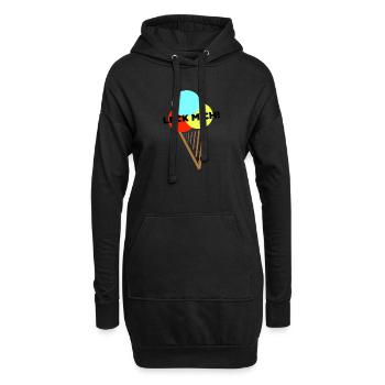 Ach, Leck mich! - Hoodie-Kleid - Schwarz - Vorne