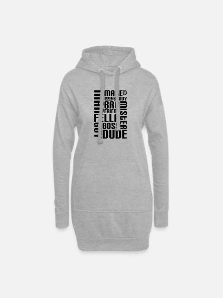 Friend, mate, dude - Hoodie Dress - heather grey