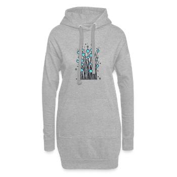 Luminous bale structure - Hoodie Dress - heather grey - Front