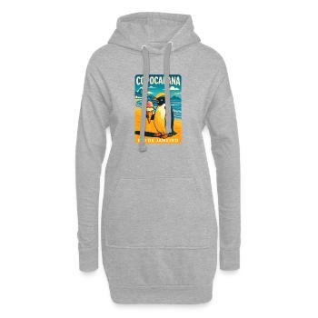 Copocabana Pinguin Rio Poster - Hoodie-Kleid - Grau meliert - Vorne