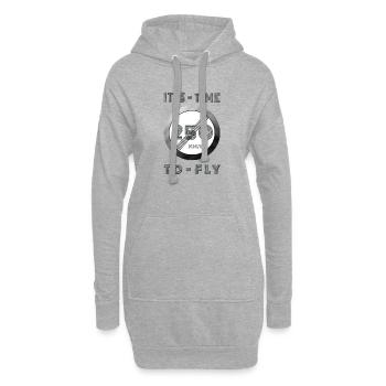 250 KM/H Zeit zu Fliegen - Hoodie-Kleid - Grau meliert - Vorne